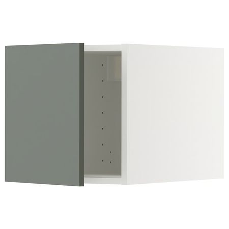 METOD Верхний шкаф - белый/Nickebo матовый серо-зеленый 40x40 см