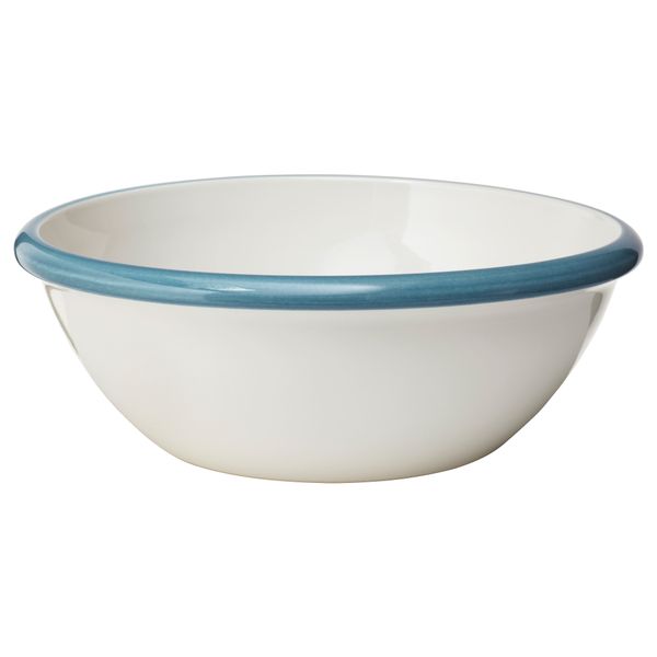 Сервировочная миска ФИНСТИЛТ, белый с оттенком, синий (32 см) - фото 1