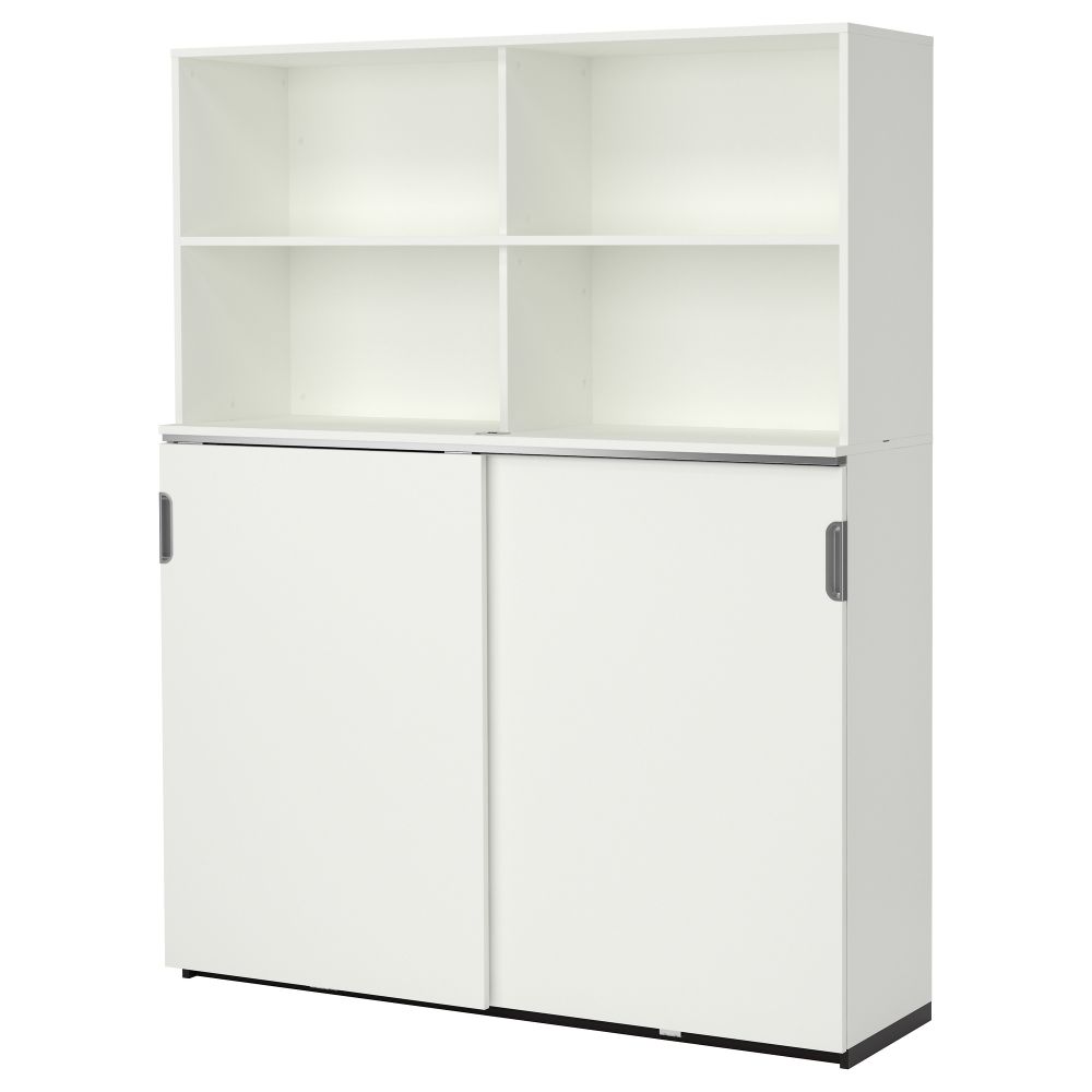 Комбинация для хранения с раздвижной дверцами ГАЛАНТ, белый (160x200 см) - фото 1