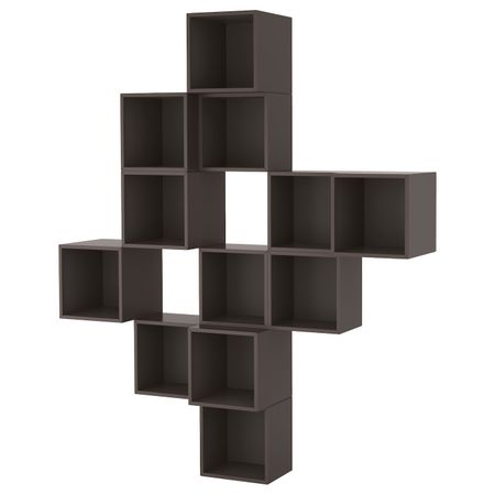 Комбинация настенных шкафов, темно-серый 175x35x210 см IKEA EKET ЭКЕТ 391.891.52