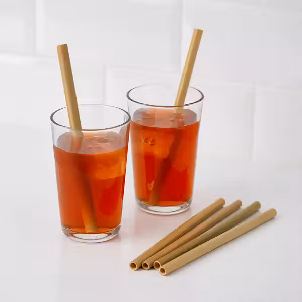 OKUVLIG Трубочки/чистящие щетки - бамбук/пальма - схема-чертеж с размерами