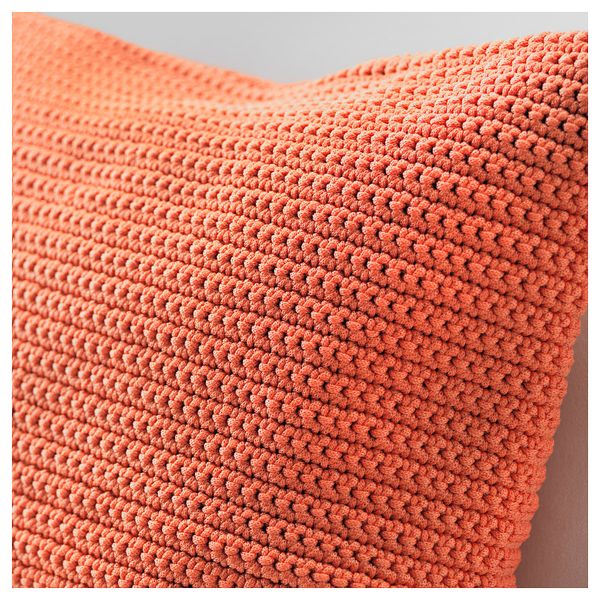 Чехол на подушку СЁТХОЛЬМЕН, д/дома/улицы, оранжевый (50x50 см) - фото 2
