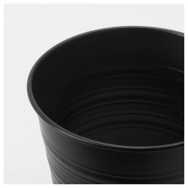 Кашпо СОККЕР, д/дома/улицы, черный (12 см) - схема-чертеж с размерами