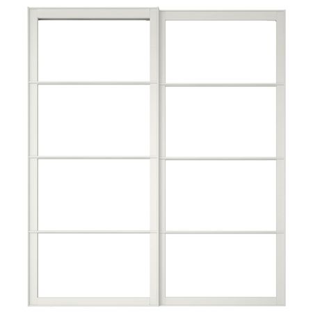 Рама для раздвижной дверец, с направляющими, 2 шт, белый 200x236 см IKEA PAX ПАКС 503.665.77