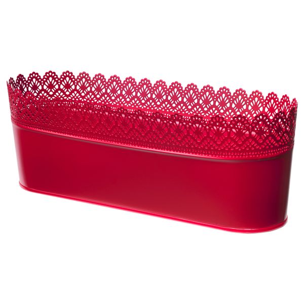 Кашпо СКУРАР, д/дома/улицы, овал красный (10.5 см) - схема-чертеж с размерами