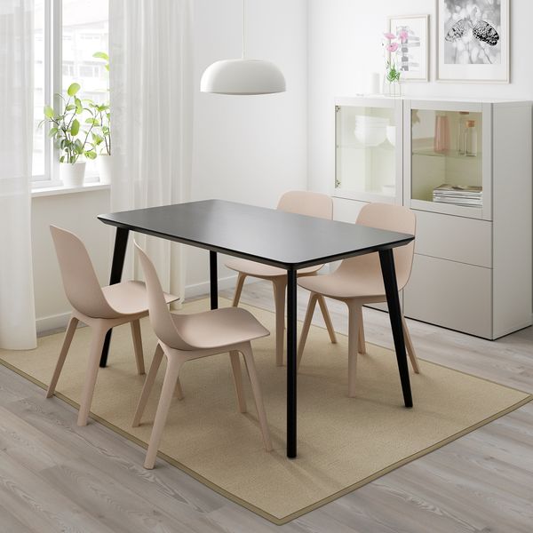 Стол и 4 стула, 140x78 cm IKEA ODGER ОДГЕР, LISABO ЛИСАБО 092.597.02 - фото 3