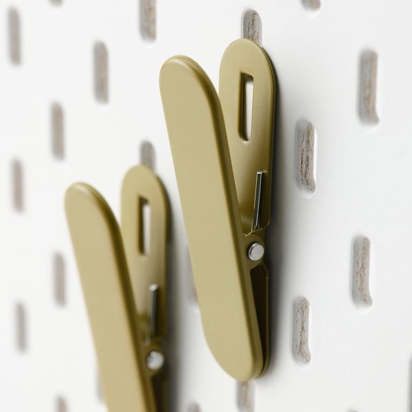 Зажим, бежево-зеленый IKEA SKÅDIS СКОДИС 005.541.61 - схема-чертеж с размерами