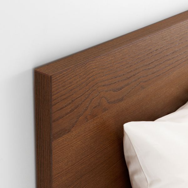 Каркас кровати, коричневая морилка ясеневый шпон/Лурой 160x200 см IKEA MALM МАЛЬМ 092.108.95 - фото 4