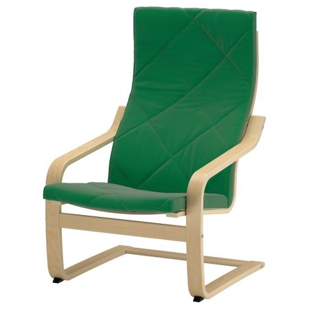 Кресло ПОЭНГ, березовый шпон, Сандбакка зеленый