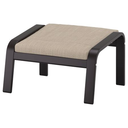 Табурет для ног, черно-коричневый, Хилларед бежевый IKEA ПОЭНГ 192.515.26
