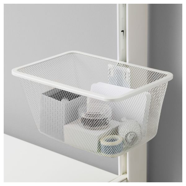 Стойка, ножка, полки АЛЬГОТ, белый (154x67x194 см) - схема-чертеж с размерами