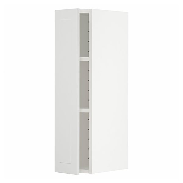 Навесной шкаф с полками, белый/Стенсунд белый 20x80 см IKEA METOD МЕТОД 894.098.06 - схема-чертеж с размерами