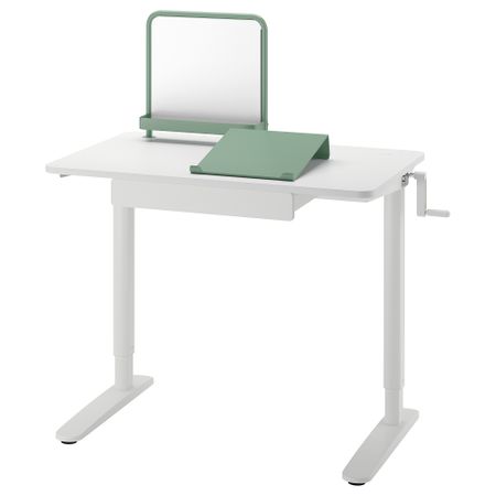 Стол-трансформер, комбинация, белый, светлый серо-зеленый, 90x60 см IKEA RELATERA 795.558.03