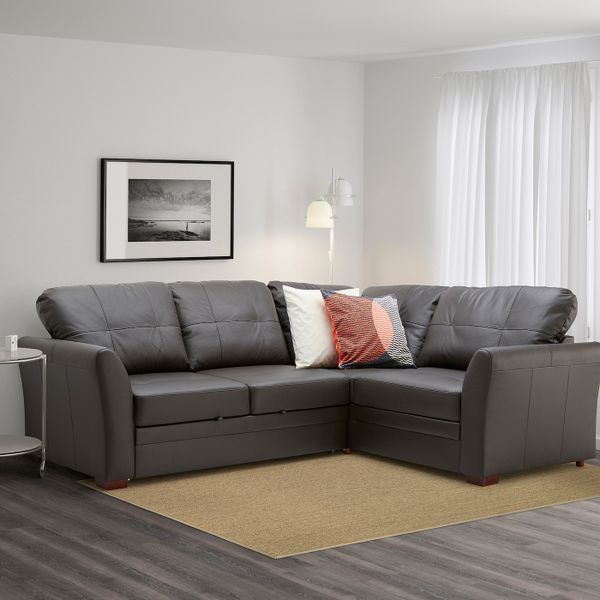 Угловой диван-кровать c модулем для хран, пр, Глосе/Бумстад темно-коричневый IKEA GESSBERG ГЕССБЕРГ 903.777.48 - фото 2