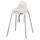 Высокий стульчик с ремнем безопасн, белый, серебристый IKEA ANTILOP АНТИЛОП 192.193.67