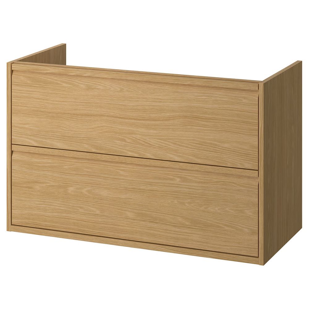 ÄNGSJÖN Шкаф для раковины с ящиками - под дуб 100x48x63 см - фото 1