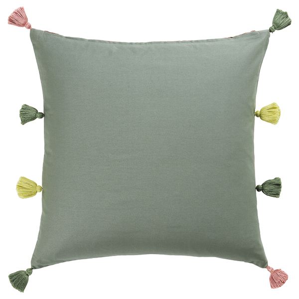 Чехол на подушку, ручная работа розовый/зеленый 50x50 см IKEA KLARAFINA КЛАРАФИНА 304.676.81 - фото 2
