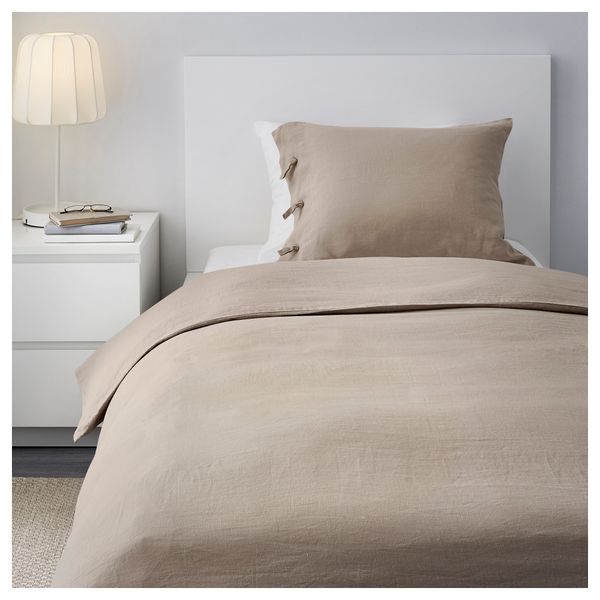 Пододеяльник и 1 наволочка ЛИНБЛУММА, естественный (150x200/50x70 см) - фото 4