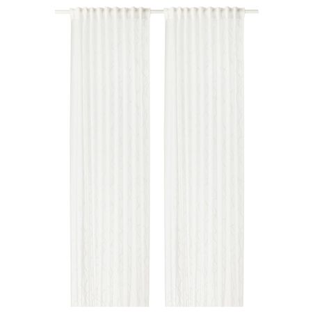 Гардины, 2 шт., белый 145x300 см IKEA СПАРВОРТ 803.649.68