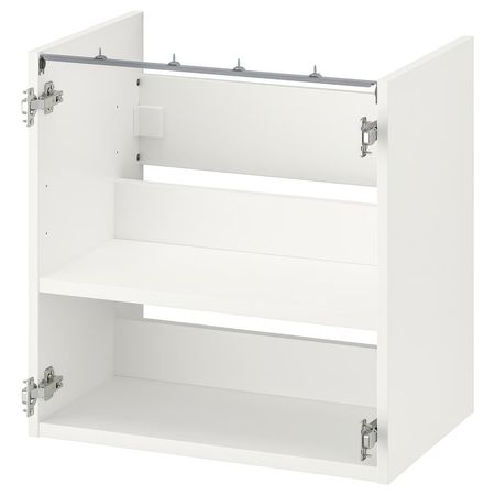 ENHET Напольный шкаф д/раковины, с полкой - белый 60x40x60 см