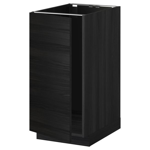 Напольный шкаф для мойки, мусорных контейнер МЕТОД, черный, Тингсрид черный (40x60 см) - схема-чертеж с размерами