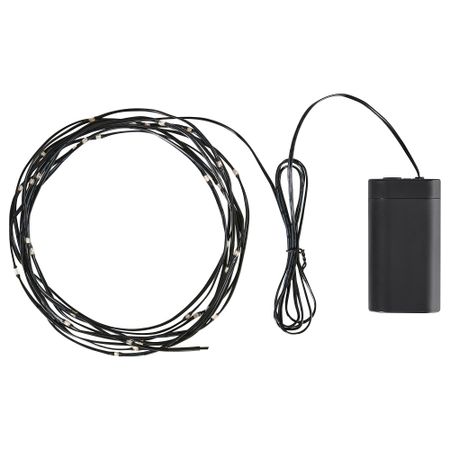 Гирлянда, 40 светодиодов, с батарейным питанием, для сада черный IKEA STRÅLA СТРОЛА 405.824.78