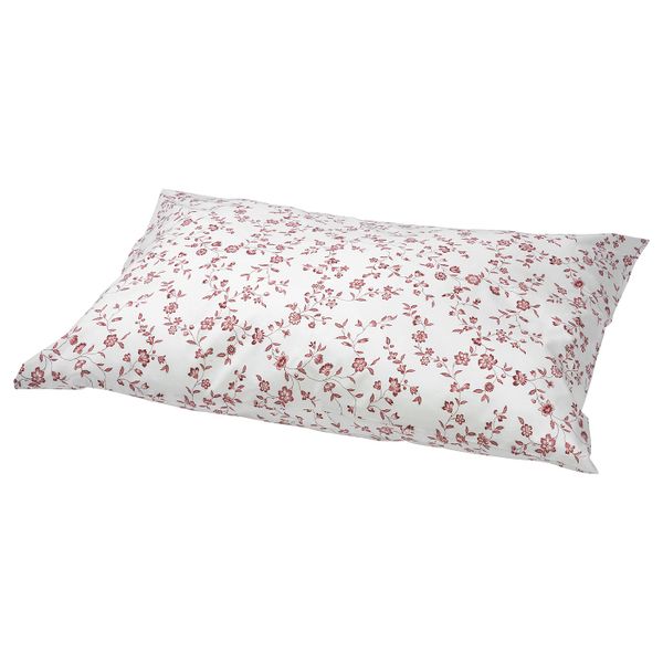 Наволочка, белый, розовый, 50x70 см IKEA ХЭССЛЕКЛОККА 704.265.75 - фото 1