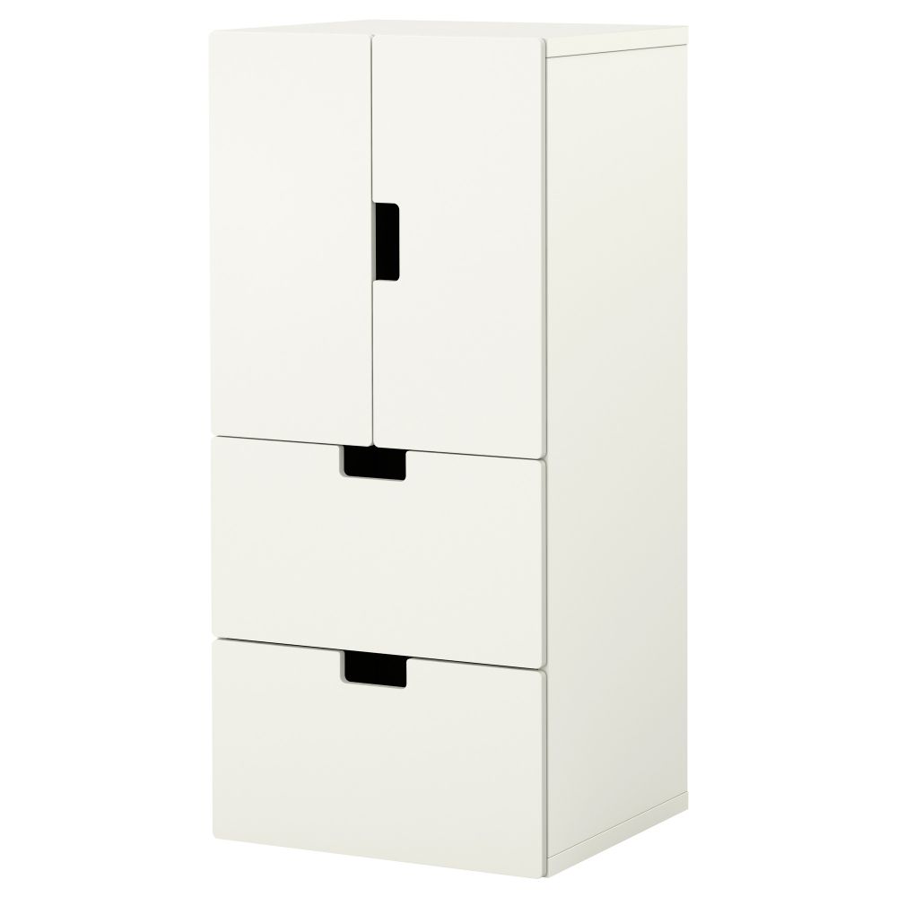 Комбинация для хранения с дверцами, ящиками СТУВА, белый, белый (60x50x128 см) - фото 1