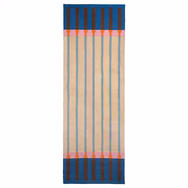 MÄVINN МЭВИНН Дорожка, безворсовая - бежевый синий/полоска 70x200 см - фото 1