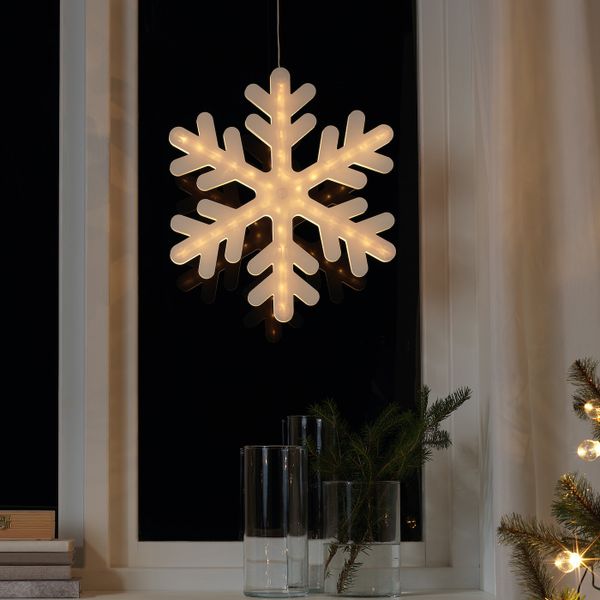 Подвесной светильник, светодиодный, с батарейным питанием, снежинка IKEA СТРОЛА 804.441.40 - фото 3