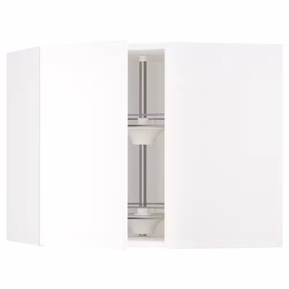 METOD Углов навесн шкаф с вращающ секцией - белый/Vallstena белый 68x60 см - фото 1