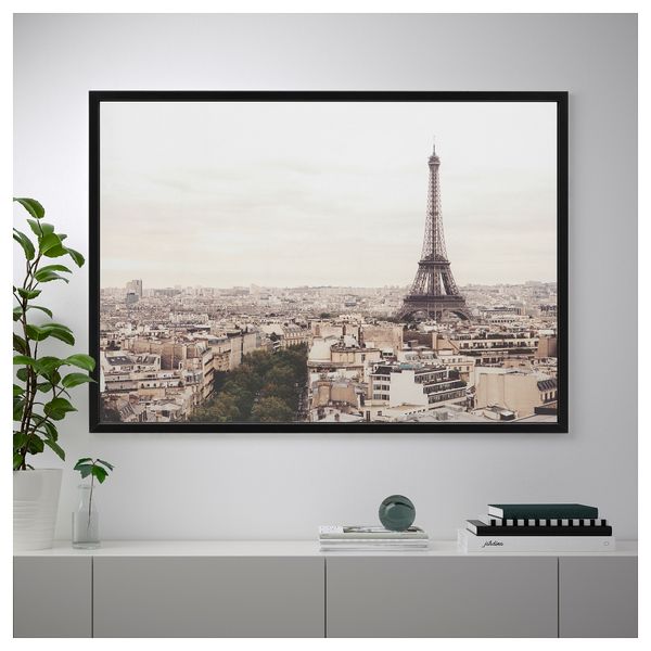 Картина с рамой БЬЁРКСТА, Париж, черный (140x100 см) - фото 3