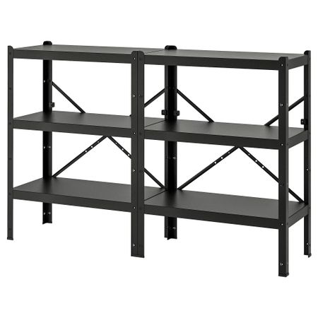 Стеллаж, черный, 190x40x110 см IKEA BRORINGE БРУР-ИНГЕ 392.976.46