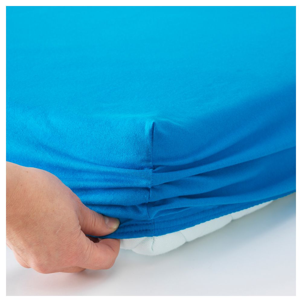 Натяжная простыня для раздвижной кровати, 2 штуки ЛЕН, бирюзовый - фото 1