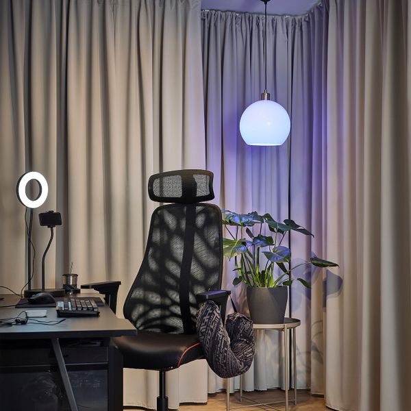 Подвесной светильник, белый стекло/никелированный 30 см IKEA JÄRPLIDEN ЭРПЛИДЕН 904.996.22 - схема-чертеж с размерами