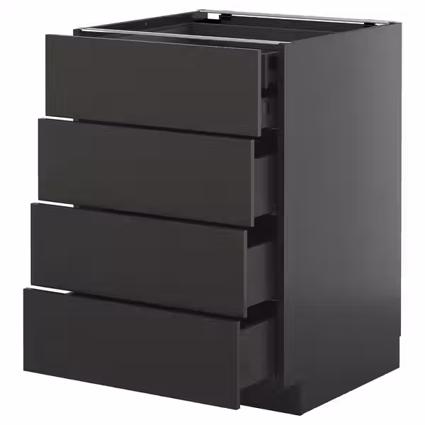 METOD / KNIVSHULT Напольный шкаф 4фасада/2нзк/3срд ящ - фото 1