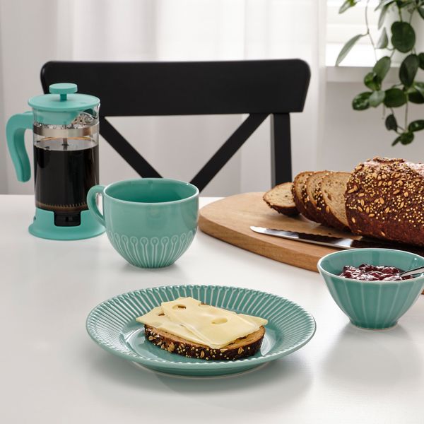 Тарелка десертная, бирюзовый 21 см IKEA STRIMMIG СТРИММИГ 804.862.86 - фото 2