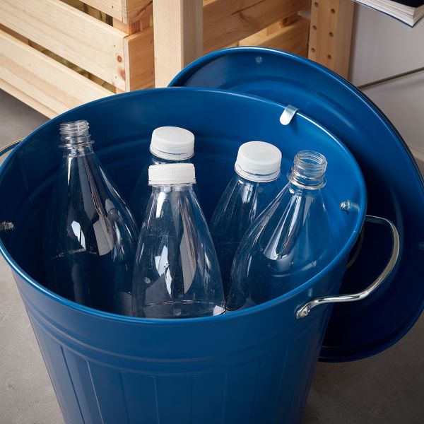 Ведро с крышкой, темно-синий 16 л IKEA КНОД 704.402.08 - схема-чертеж с размерами