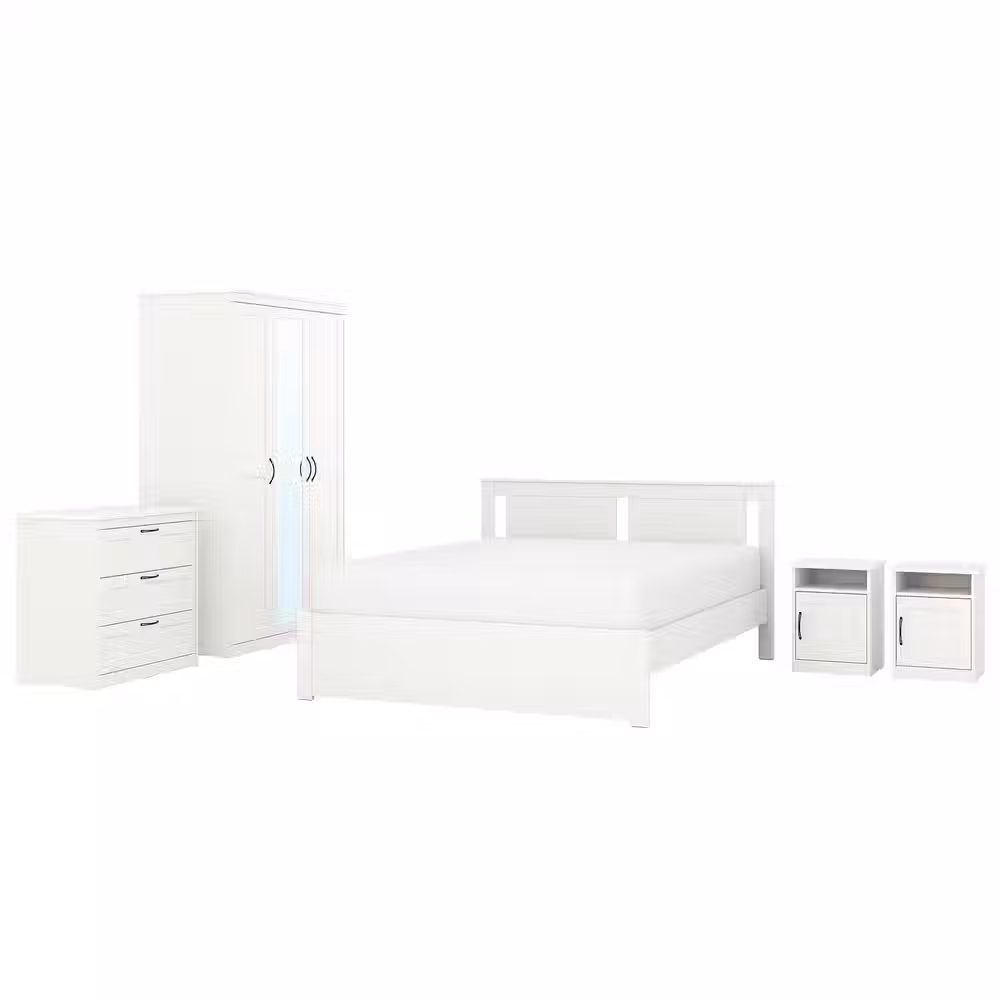 SONGESAND Комплект мебели д/спальни, 5 предм. - белый 160x200 см - фото 1