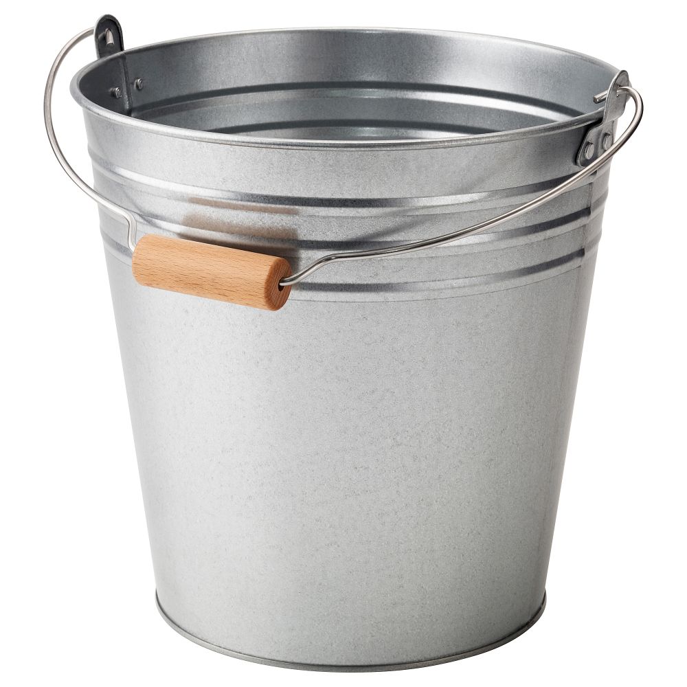 Ведро/горшок СОККЕР, д/дома/улицы, оцинковка (10 л) - фото 1