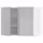 METOD Навесной шкаф с полками/2дверцы - белый/Havstorp светло-серый 80x60 см