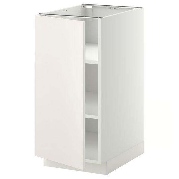 METOD Напольный шкаф с полками - белый/Veddinge белый 40x60 см - фото 1