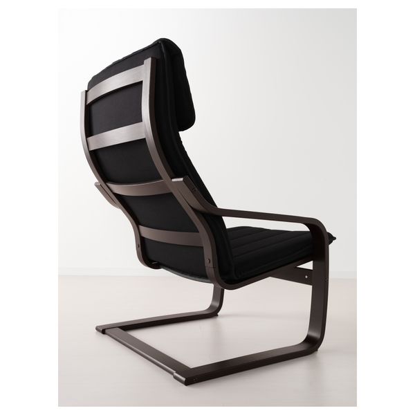 Кресло ПОЭНГ, черно-коричневый, Ранста черный - фото 3