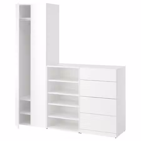 LASTARE ЛАСТАРЕ Гардероб, комбинация - белый 180x42x200 см