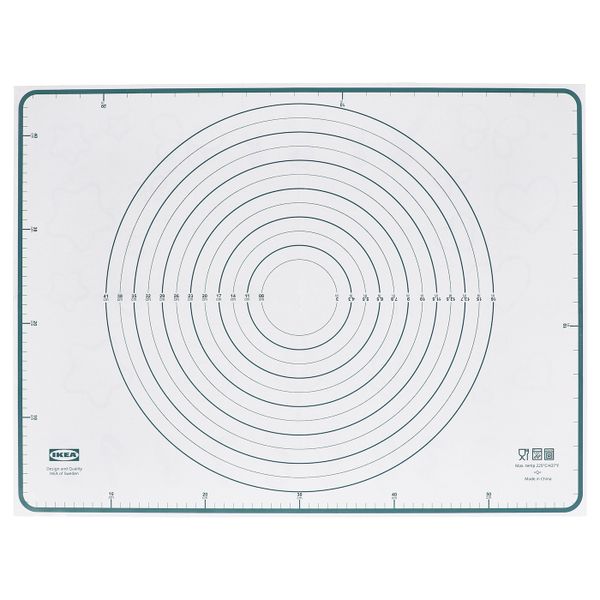 Коврик для выпечки, белый, бирюзовый 61x46 см IKEA BAKTRADITION БАКТРАДИТИОН 204.801.69 - фото 2