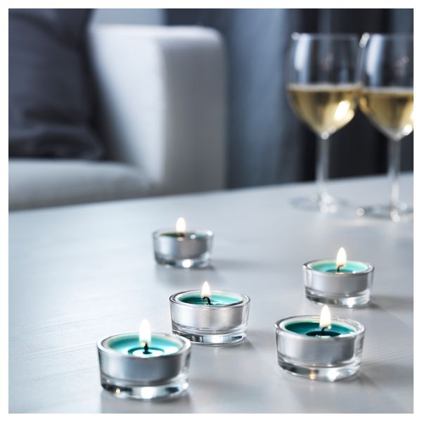 Свеча греющая ароматическая СИНЛИГ, бирюзовый морской бриз, бирюзовый - фото 3