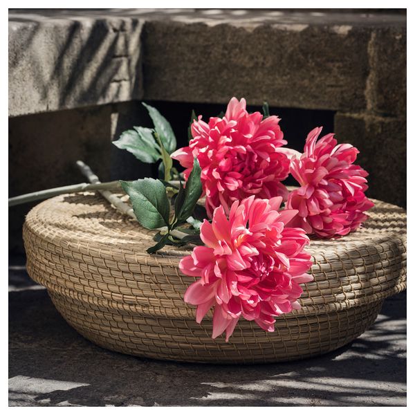 Цветок искусственный СМИККА, Георгин, светло-розовый (75 см) - схема-чертеж с размерами