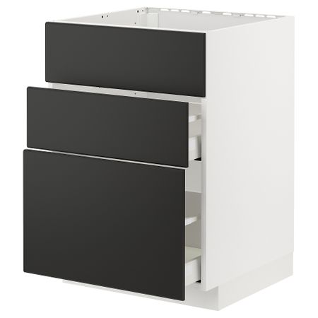 Шкаф для Варочная панели, вытяжка, ящик, 60x60 cm IKEA METOD МЕТОД, MAXIMERA МАКСИМЕРА 594.776.13