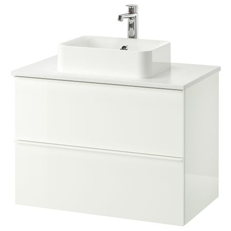 Шкаф со столешницей 45x32 раковина, 82x49x72 cm IKEA HÖRVIK ХОРВИК, GODMORGON ГОДМОРГОН, TOLKEN ТОЛКЕН 893.085.48