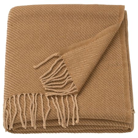 Плед, светло-коричневый 150x200 см IKEA GULKLINT ГУЛЬКЛИНТ 604.998.26